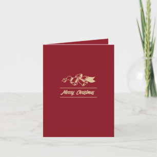Simple Christmas Bell Design, Seasonal Customer Letterpress Thank You Card