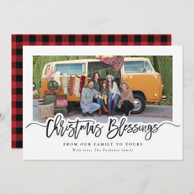 Simple Christmas Blessings Card (Front/Back)