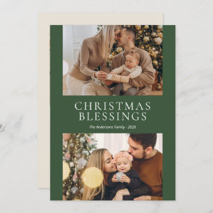 Simple Christmas Blessings Holiday Card