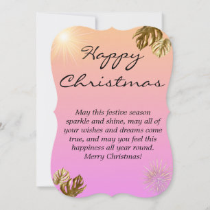Simple Christmas family greetings card