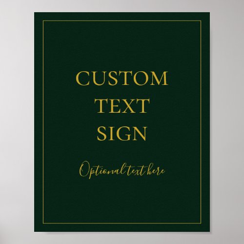 Simple Christmas  Green Cards  Gifts Custom Sign