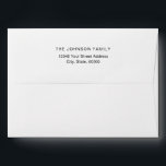 Simple Christmas Holiday Red Lined Envelope<br><div class="desc">This envelope has a red lining and is perfect for your Christmas cards and has a place for you to put your name and address.</div>