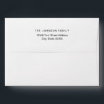 Simple Christmas Holiday Red Lined Envelope<br><div class="desc">This envelope has a red lining and is perfect for your Christmas cards and has a place for you to put your name and address.</div>