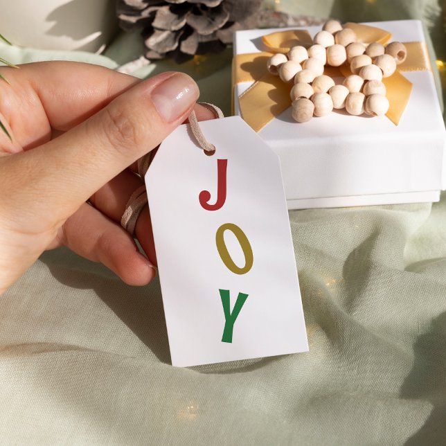 Simple Christmas Joy Holiday Gift Tags (Creator Uploaded)