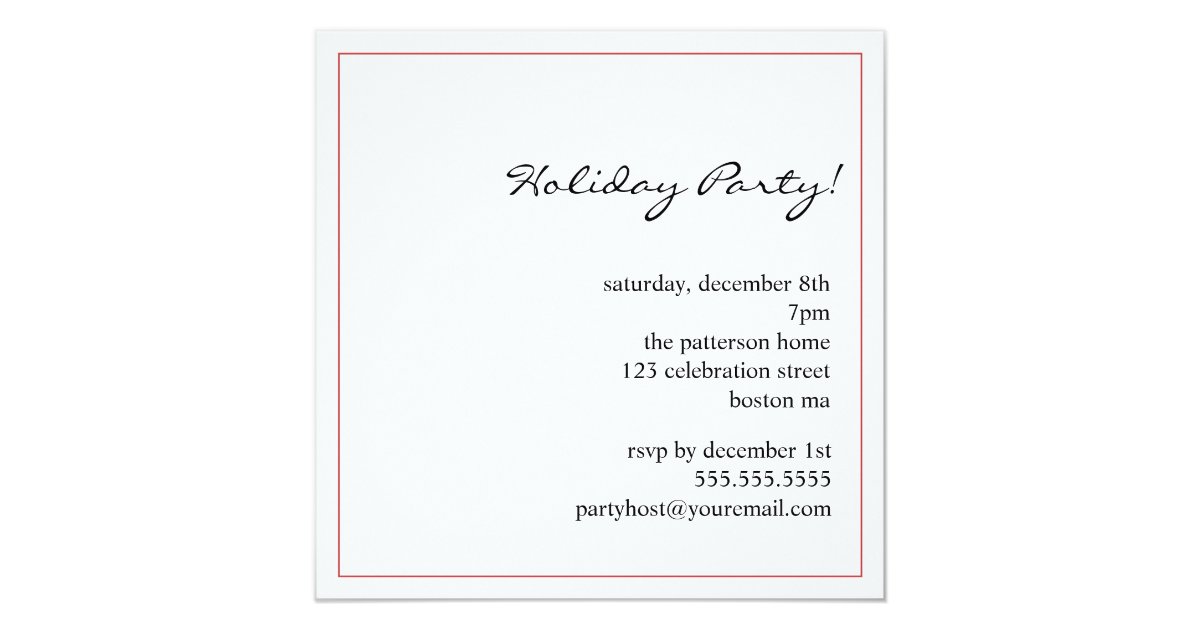 Simple Christmas Party Invitations 10