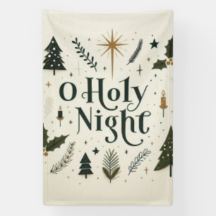 Simple Christmas O Holy Night Banner