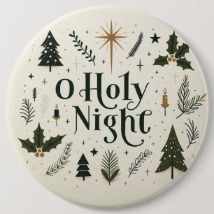 Simple Christmas O Holy Night Button