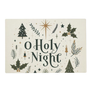 Simple Christmas O Holy Night Placemat