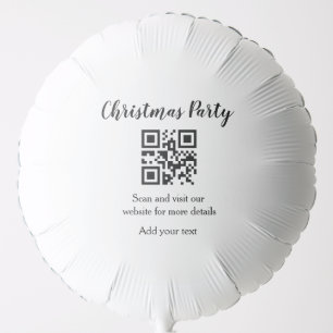 Simple christmas party website barcode QR add name Balloon