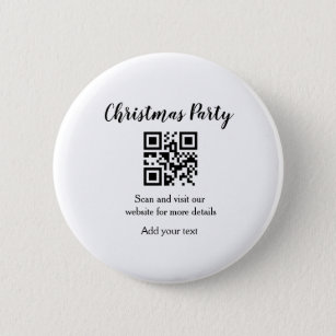 Simple christmas party website barcode QR add name Button