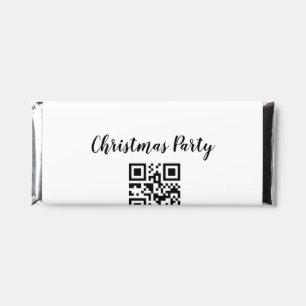 Simple christmas party website barcode QR add name Hershey Bar Favors