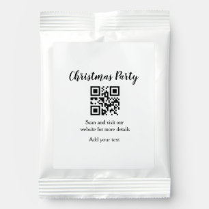 Simple christmas party website barcode QR add name Lemonade Drink Mix