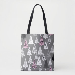 Simple Christmas pattern. Abstract gray and white Tote Bag