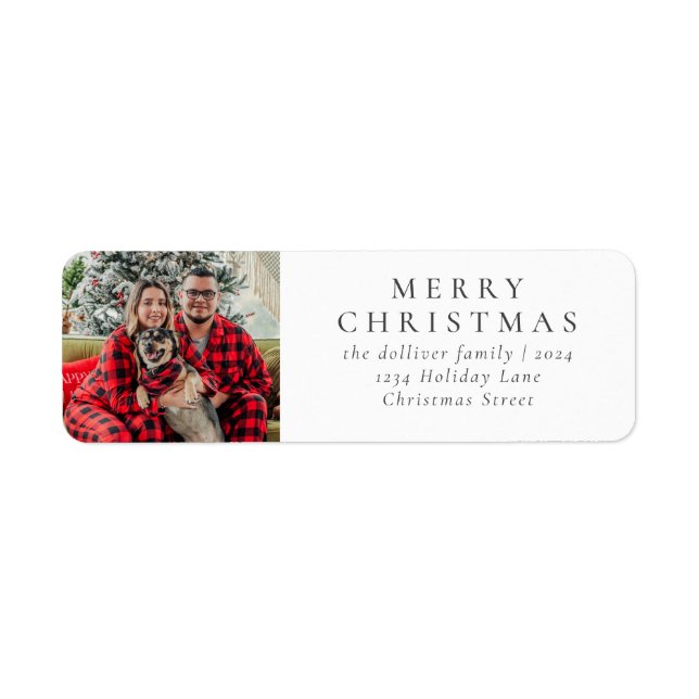 Simple Christmas Photo Label (Front)
