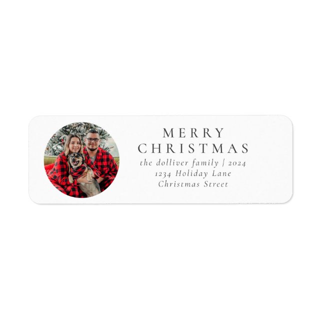 Simple Christmas Photo Label (Front)