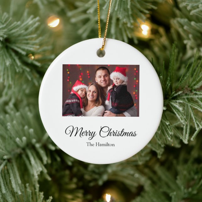Simple Christmas Photo Ornament (Tree)