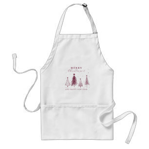 Simple Christmas Pine Tree Pattern Adult Apron
