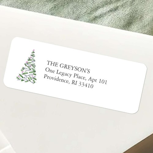 Simple Christmas Return Address Labels