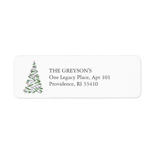 Simple Christmas Return Address Labels