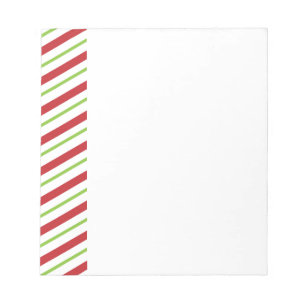 Simple Christmas Stripes Notepad