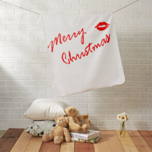Simple Christmas text design Baby Blanket