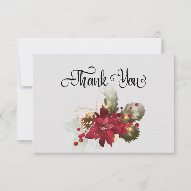 Simple Christmas Thank You Card (Front)