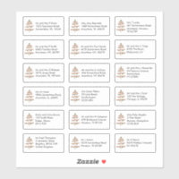 Simple Christmas Tree 18 Recipient Names Addresses