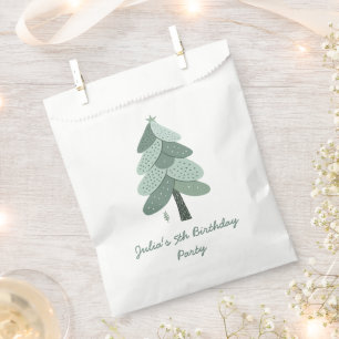 Simple Christmas tree Birthday Favor Bag