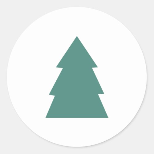 Simple Christmas Tree Classic Round Sticker