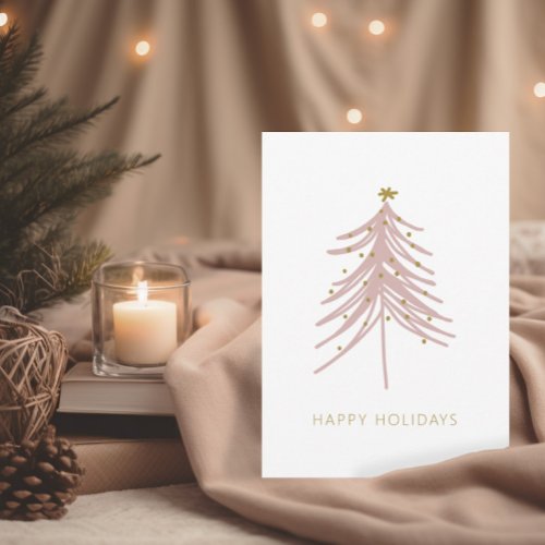 Simple Christmas Tree Corporate Holiday Card