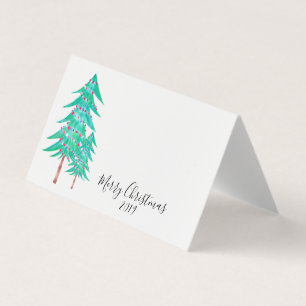Simple Christmas Tree Dinner Place Card