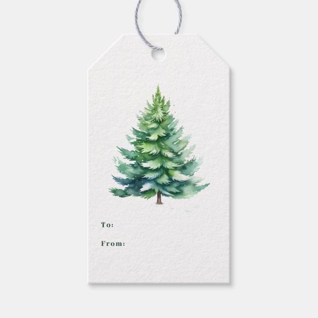 Simple Christmas Tree Gift Tags (Front)