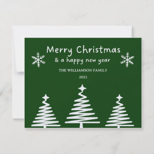 Simple Christmas Tree Line Art Merry Christmas 