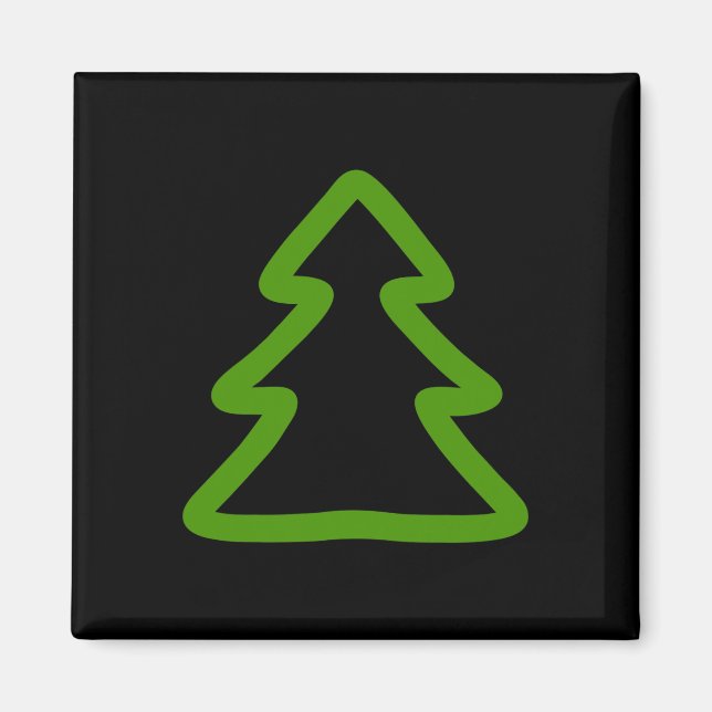 Simple Christmas Tree  Magnet (Front)