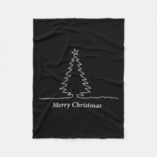 Simple Christmas Tree Men, Women, Kids, Family Mat Fleece Blanket