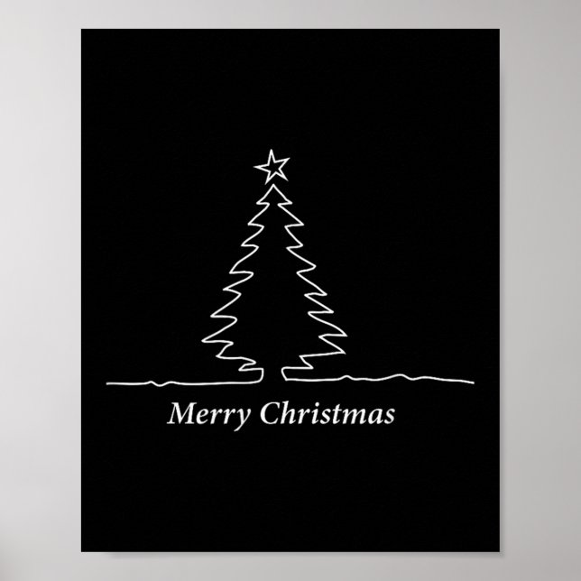 Simple Christmas Tree Men, Women, Kids, Family Mat Poster (Front)