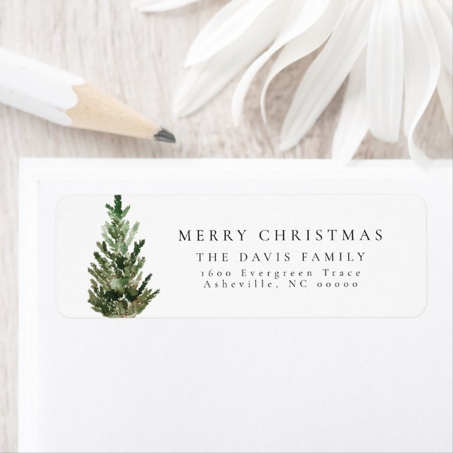 Simple Christmas Tree Merry Christmas  Label (Insitu)