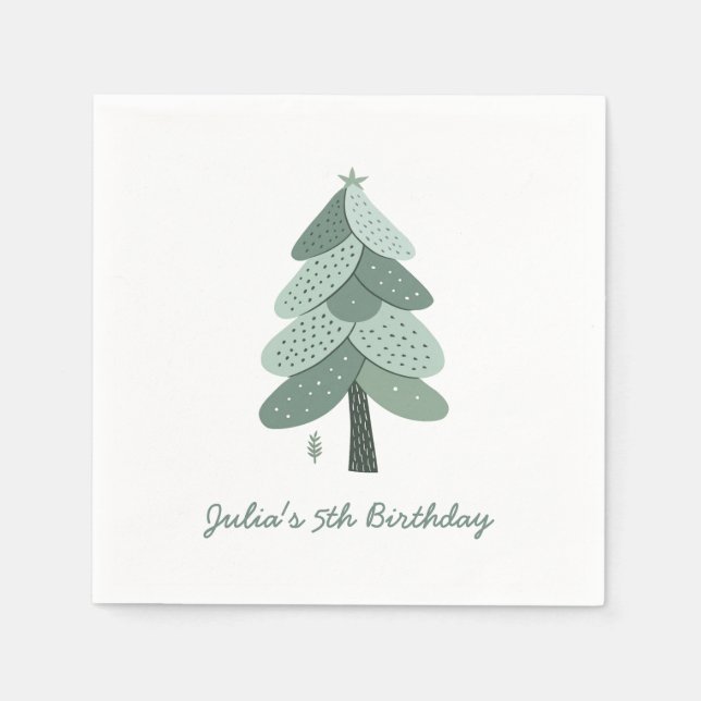 Simple Christmas tree  Napkins (Front)