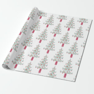 Simple Christmas Tree Pattern  Wrapping Paper
