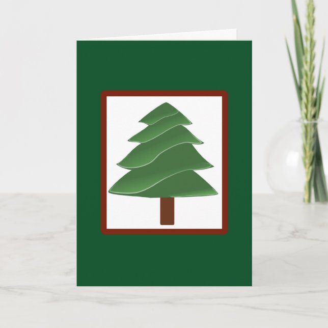 Simple christmas Tree - Vintage Card (Front)
