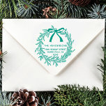 Simple Christmas Wreath Return Address  Self-inking Stamp<br><div class="desc">For more advanced customization of this design,  please click the BLUE DESIGN TOOL BUTTON above!</div>