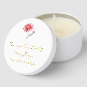 Simple Chrysanthemum Funeral Mini Candle Favors