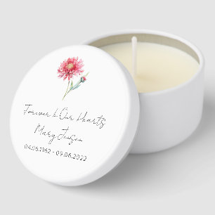Simple Chrysanthemum Funeral Mini Candle Favors