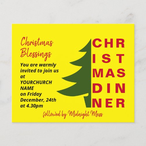 Simple Church Christmas Dinner Invitation