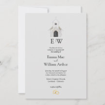 Simple Church Wedding Invitation