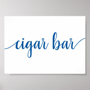 Simple Cigar Bar French Blue Any Event Sign
