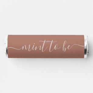 Simple Cinnamon Rose "Mint to Be" Favor Label