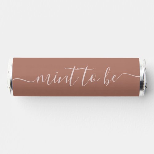 Simple Cinnamon Rose Mint to Be Favor Label