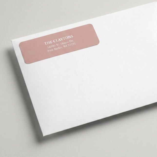 Simple Cinnamon Rose Return Address Labels (Creator Uploaded)