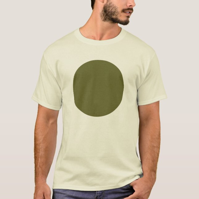 Simple Circle - Deep Olive T-Shirt (Front)